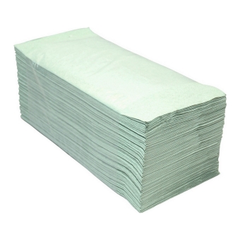 Euro Products | Z- vouwhanddoekjes | 1-laags groen | 23 x 25 cm | 5000 stuks