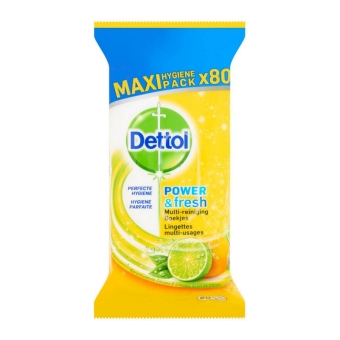 Dettol | Reinigingsdoekjes Power & Fresh Citrus | 5 x 72 stuks