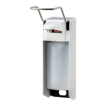 MediQoline | Zeep- & desinfectiemiddeldispenser | 500 ml | Lange beugel | Aluminium