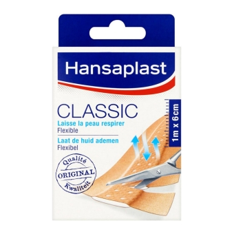 Hansaplast | Pleisters Classic  | 6 cm x 1 m | 10 stuks