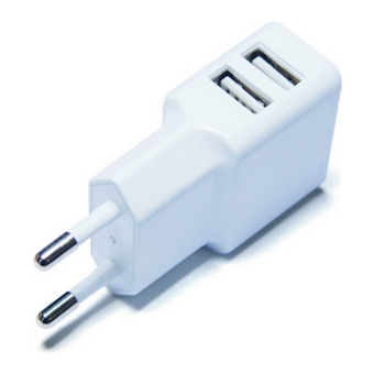 Dual Usb Oplader 220 V Wit | 5 stuks