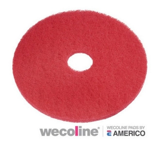 Wecoline | Vloerpad 10 inch | Rood | 5 stuks