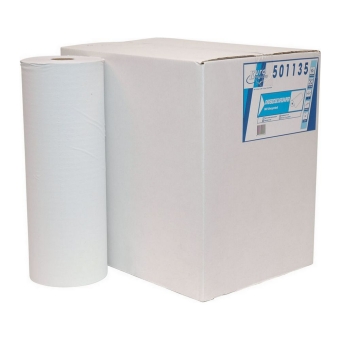 Euro Products | Onderzoekstafelpapier | Wit 1-laags geperforeerd | 40 cm | 5 x 150 meter