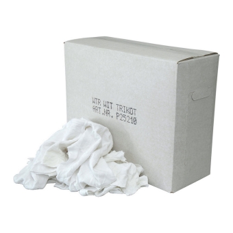 Euro Products Witte Tricot Lappen met een gekleurd randje doos 10 kg