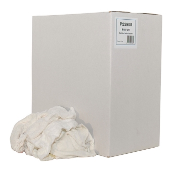 Euro Products | Poetsdoek | Witte Badstof gesneden | Doos 5 kg