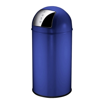 Afvalbak 40ltr Eko Pushcan blauw