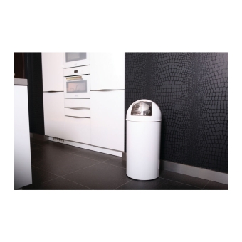 Afvalbak 40ltr Eko Pushcan wit