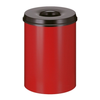 Papierbak vlamdovend 30ltr rood/zwart