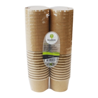 Biodore Soepkom en deksel Kraft 250 ml 20 x 25 stuks