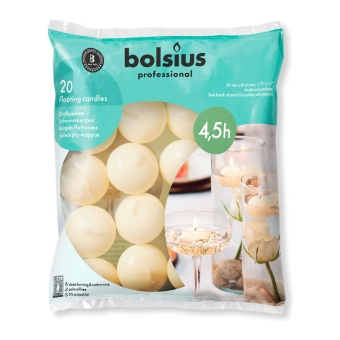 Bolsius | Professional Drijfkaarsen Ivoor | 20 stuks