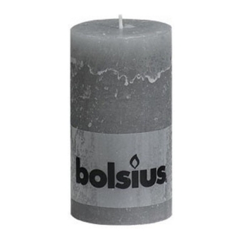 Bolsius | Rustieke Stompkaarsen 130/68 | Stormy Grey | 6 stuks