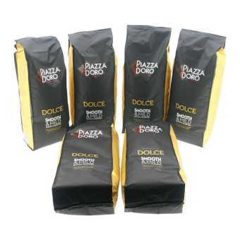 Piazza d' Oro | Dolce koffiebonen | Doos 6 x 1 kg