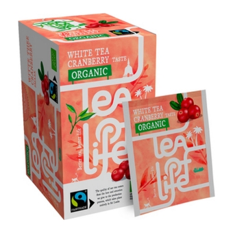 Tea of  Life | White Tea Cranberry | Organic | 25 x 1.5 gram