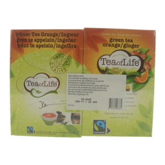 Tea of  Life | Green Tea Orange Ginger | 80 x 1.5 gram