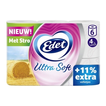 Edet | Toiletpapier Ultra Soft 4-laags | 4 x 6 rollen