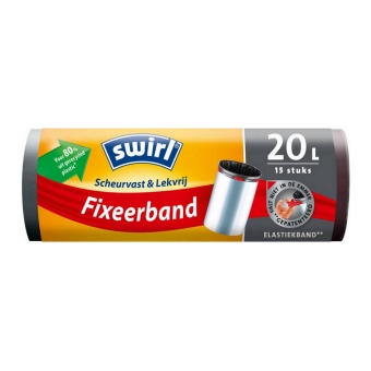 Swirl | Pedaalemmerzak met Fixeerband 20 liter | 9 x 15 stuks