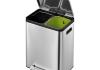 EKO EcoCasa Step Bin 15 + 15 liter mat/rvs