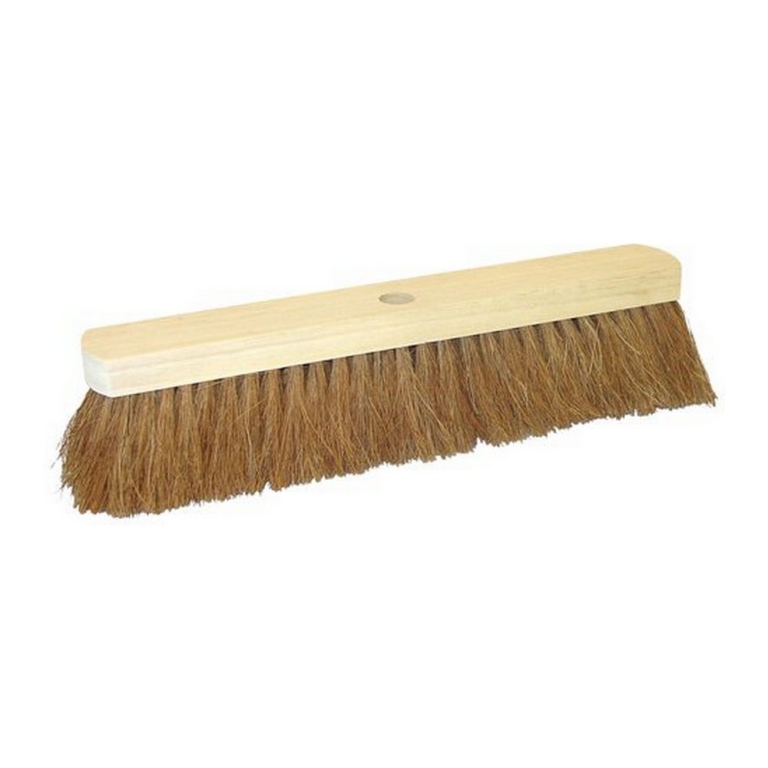 Betra | Zaalveger | Hout | Kokos haar | Inclusief steelhouder | 80 cm