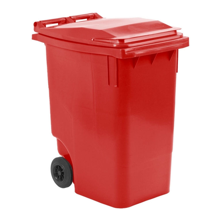 Mini rolcontainer 360 liter rood