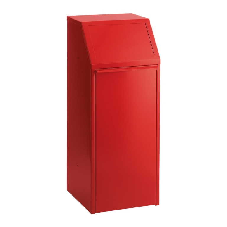 Afvalbak met pushdeksel 70 ltr rood