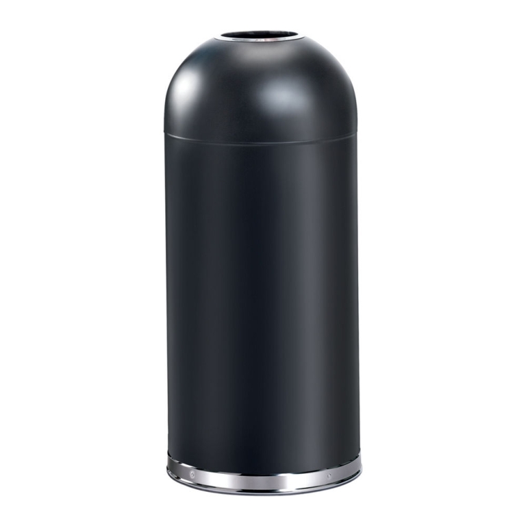 Afvalbak 55 liter open top zwart