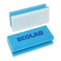 Ecolab | Polifix Schuurspons | Blauw/Wit | 10 stuks