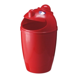 afvalbak met gezicht 75 ltr. Rood