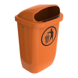 Buitenafvalbak DIN-PK 50 ltr oranje