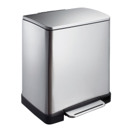 Eko E-Cube pedaalemmer 10 en 9 liter mat RVS