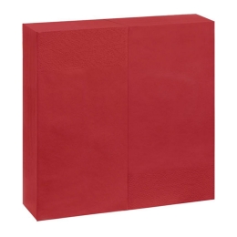 PTP | Servetten 2-laags | 1/8 vouw | Rood | 40x40cm | 30x40 stuks