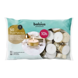 Bolsius | Maxi Waxine Lichten | 10 uur | 50 stuks